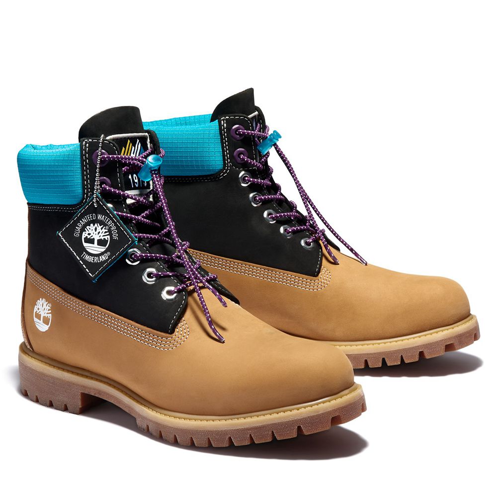 Botas Masculino - Timberland 6-Inch Premium Impermeavel - EQMSH8407 - Marrom/Pretas